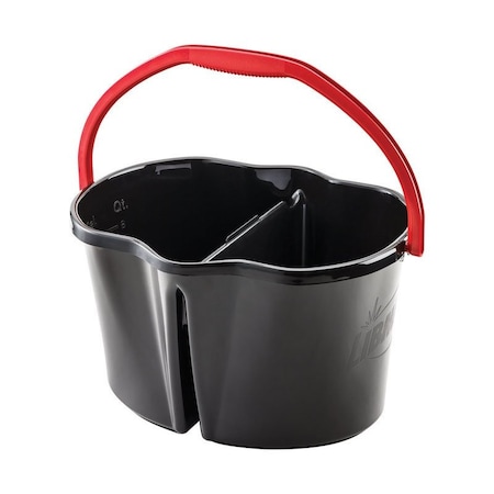 Dual Compartment 4 Gal Bucket Black/Red